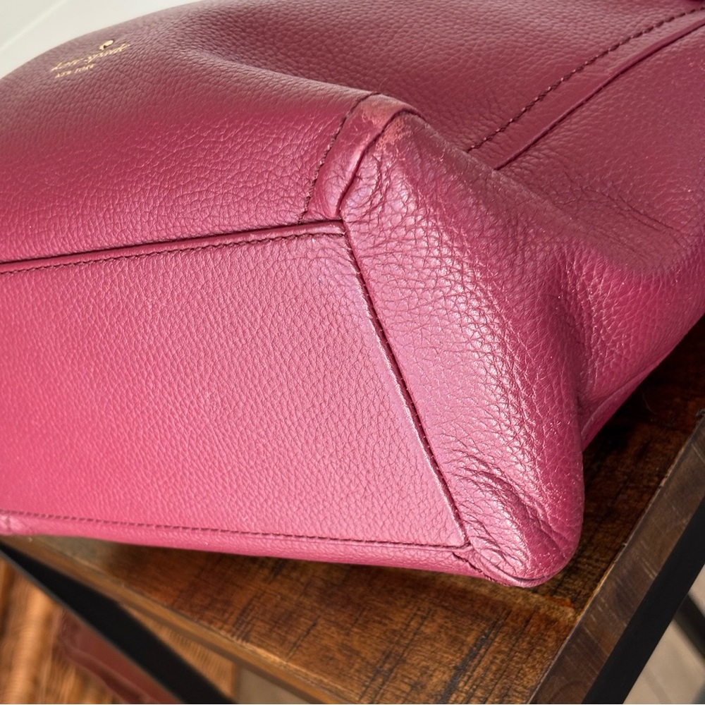 Kate Spade Cobble Hill Teagan Leather Hobo Bag in Merlot - Picture 8 of 16